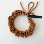 Ogrlica | Bombažne niti | Nežna | Rjava