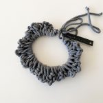 Ogrlica | Bombažne niti | Nežna | Siva