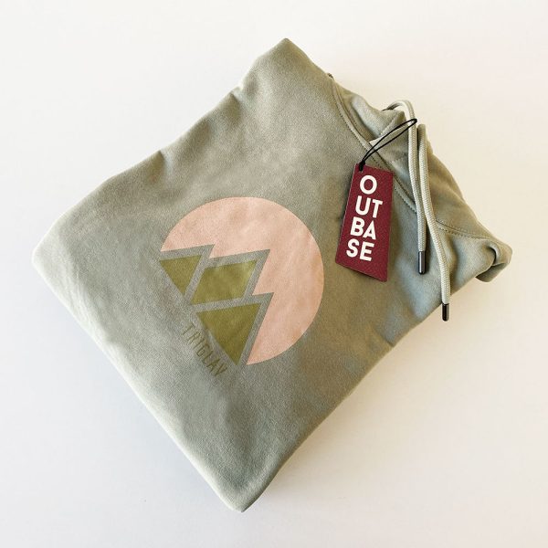 Hoodie - Single Pocket | Triglav Sunset | Light Olive Green