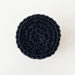 Basket with Lid | Triglav | Cotton and Walnut Wood | 12cm | Black - Image 3